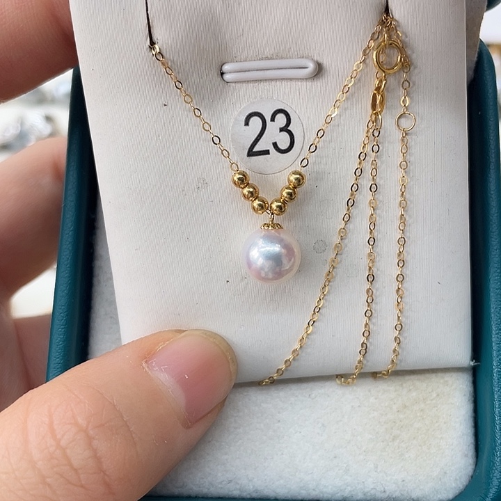 海水珍珠18K金镶嵌项链