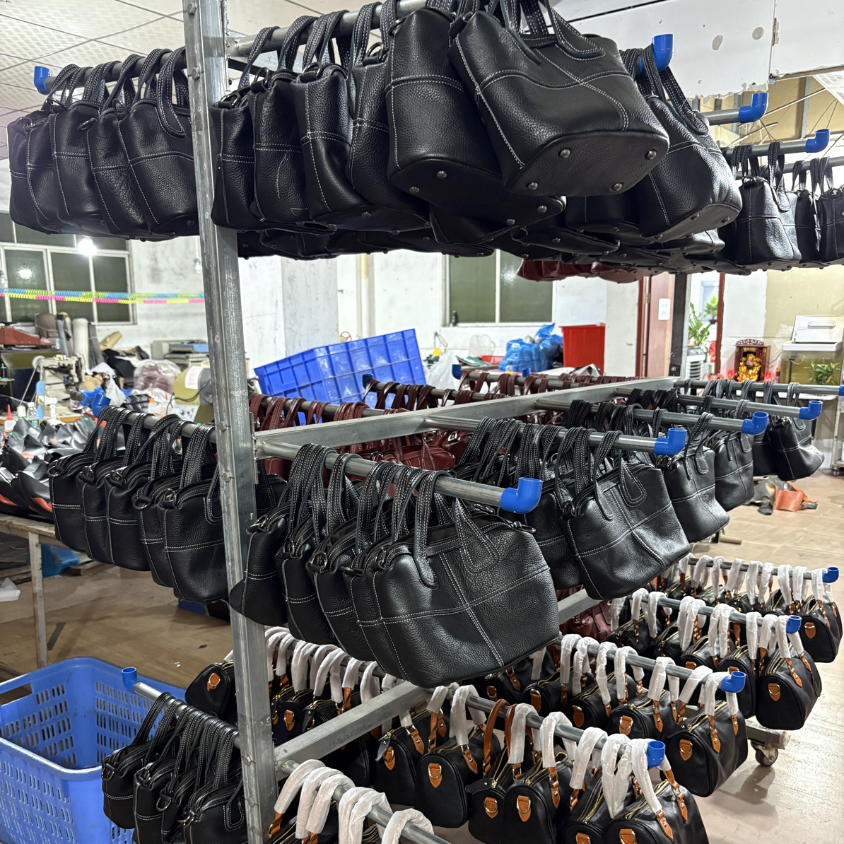 双面款灰色水波纹斜跨单根斜挎包中号韩版耐磨防盗包包