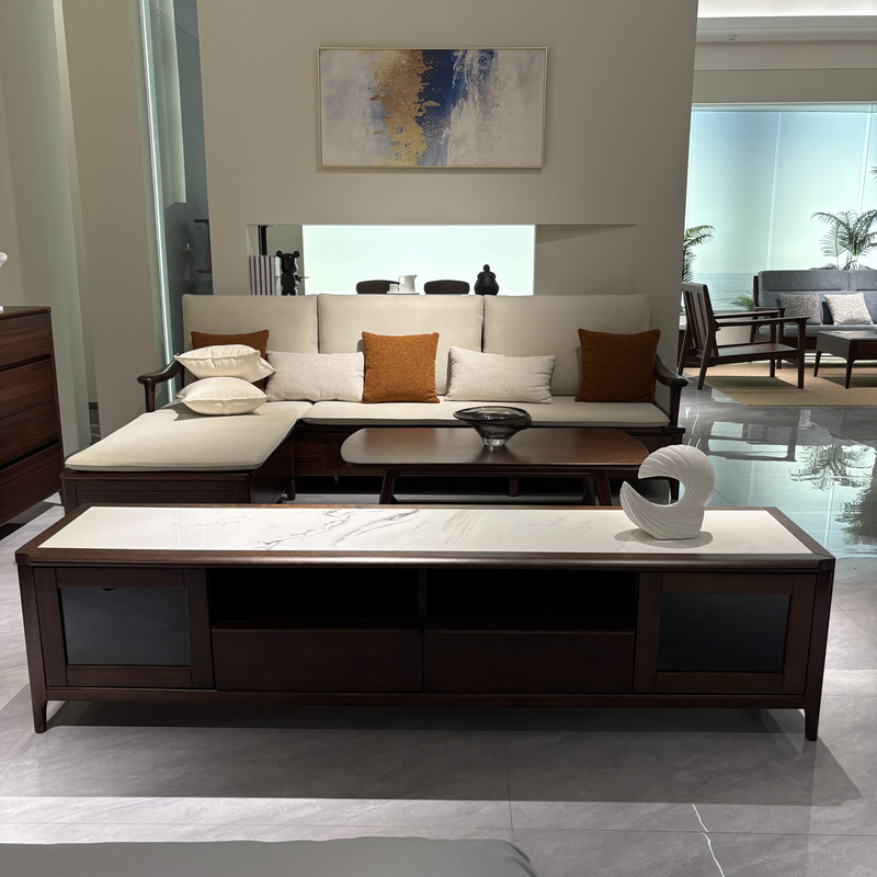 LAZ9561#实木电视柜胡桃木客厅储物电视机柜现代简约电视柜