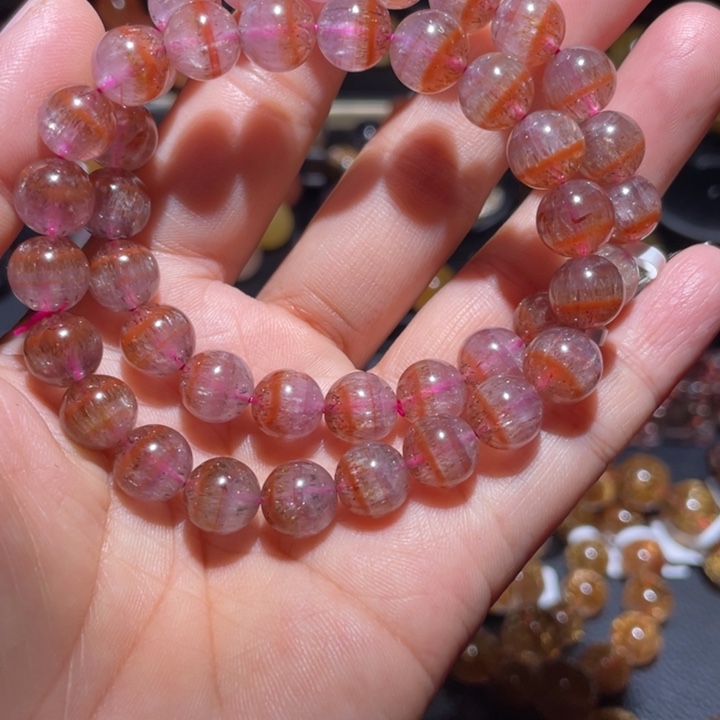 水晶手串未镶嵌极光手链9多样性发一