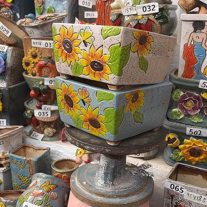 粗陶材质多肉花盆