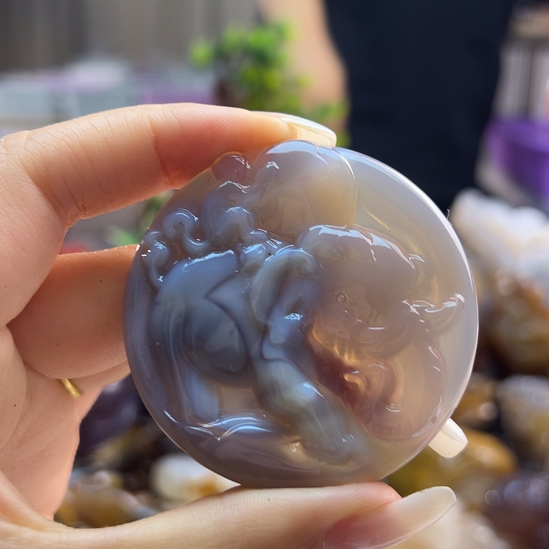 玛瑙/玉髓未镶嵌吊坠(不含链)