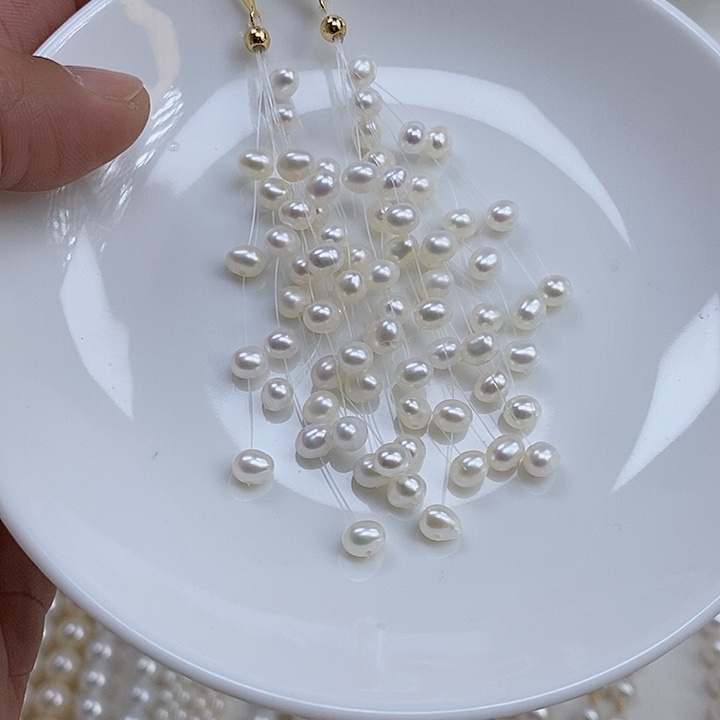 耳饰淡水珍珠未镶嵌5-6