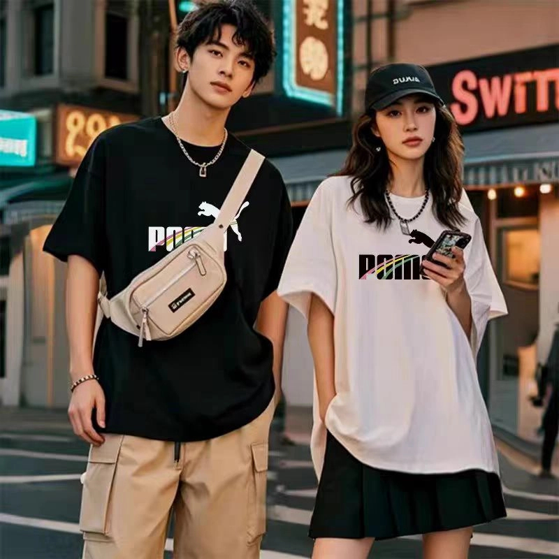 圆领美式荆棘风短袖T恤夏季inst恤情侣印花宽松短袖