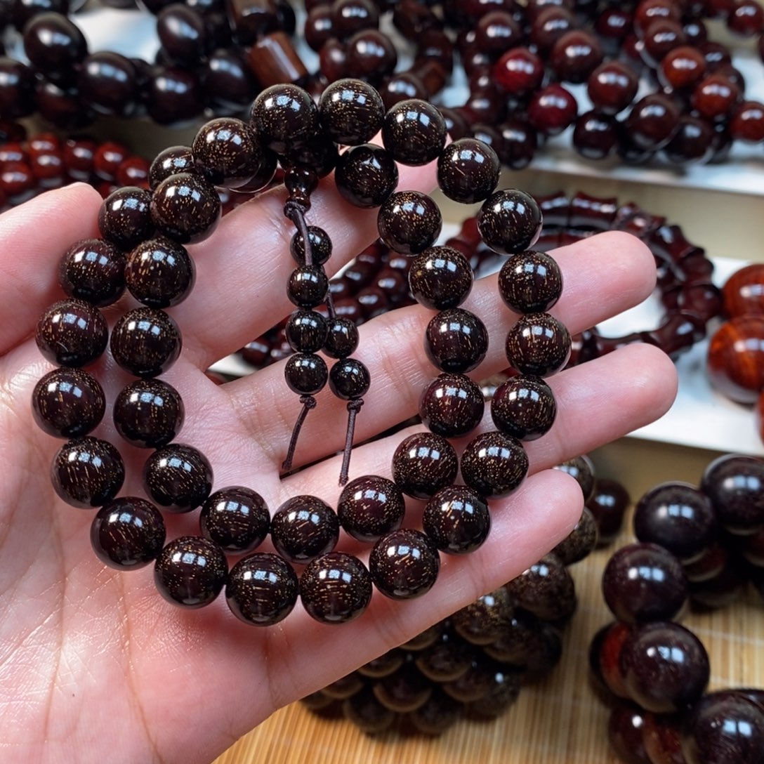 檀香紫檀（小叶紫檀）1.0双圈手持满星