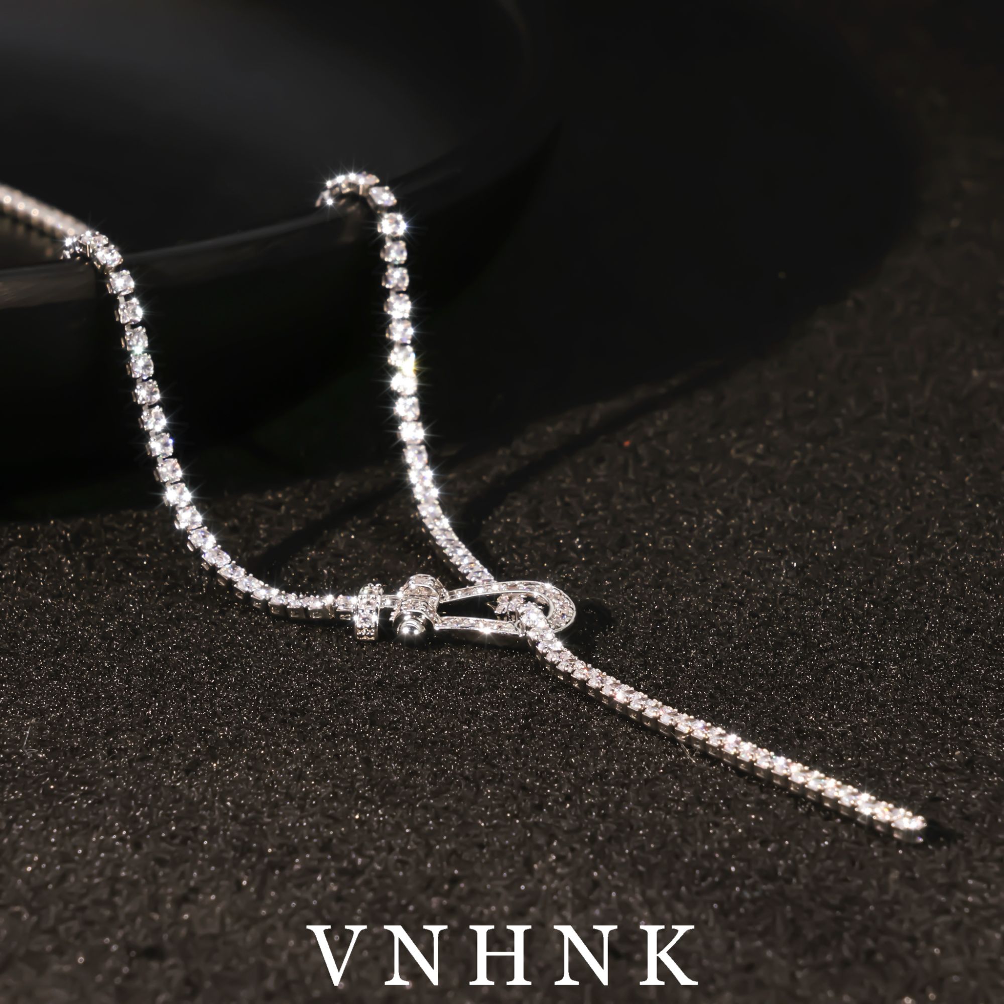 铜合金合成锆石项链 美可儿   E244  （46cm）银色时尚气质百搭项链