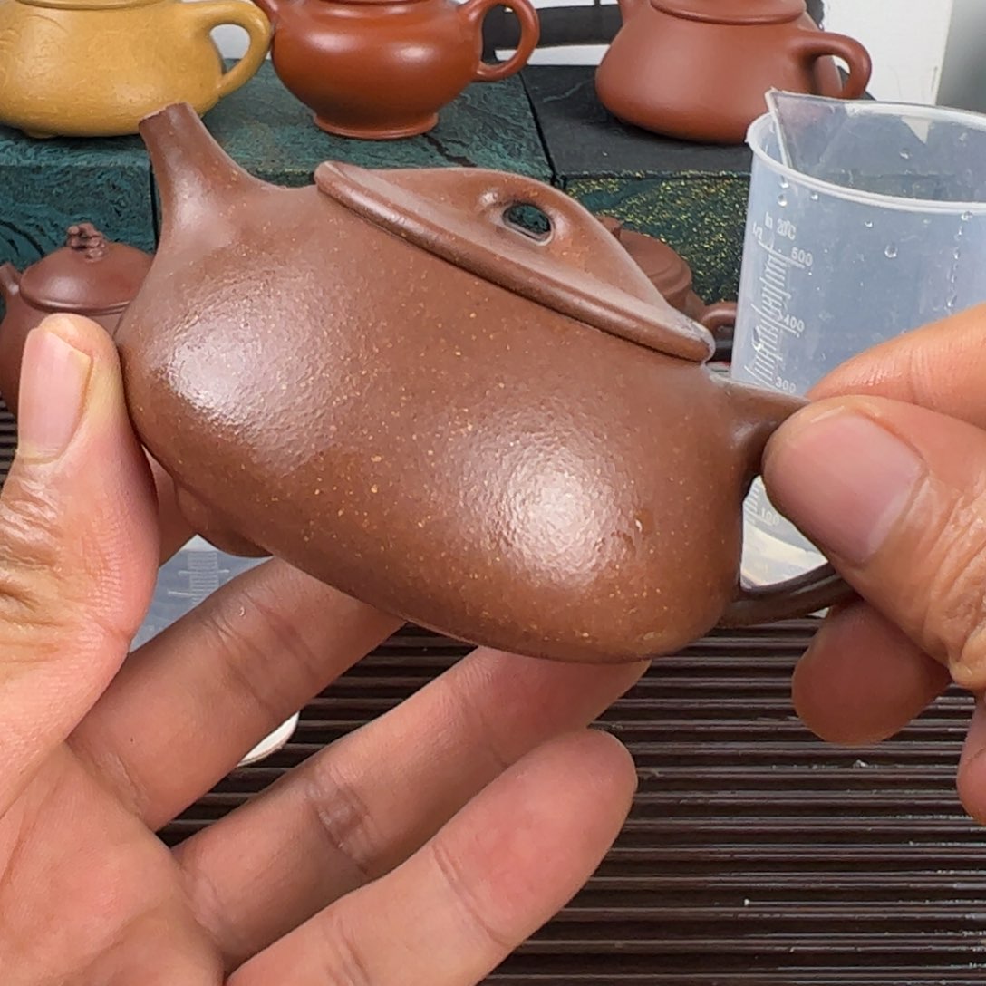 紫砂茶壶半手工石瓢