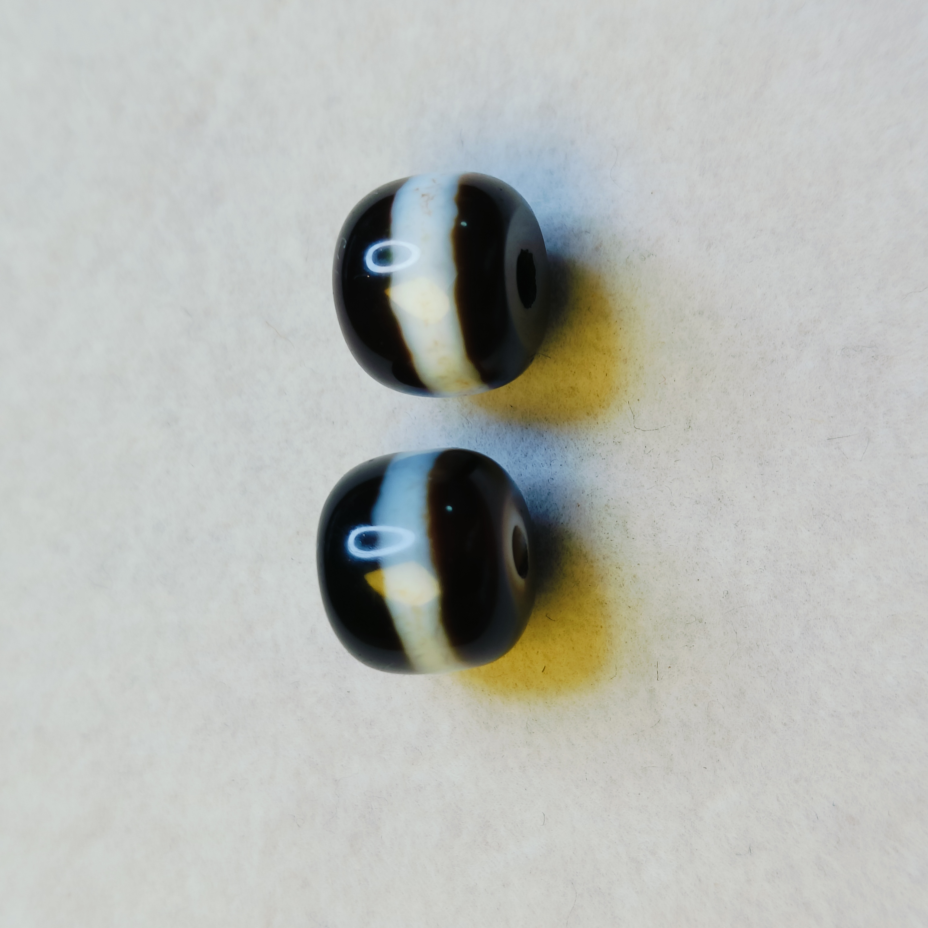 玉化老型一线药师配珠一对（尺寸:卡10mm）