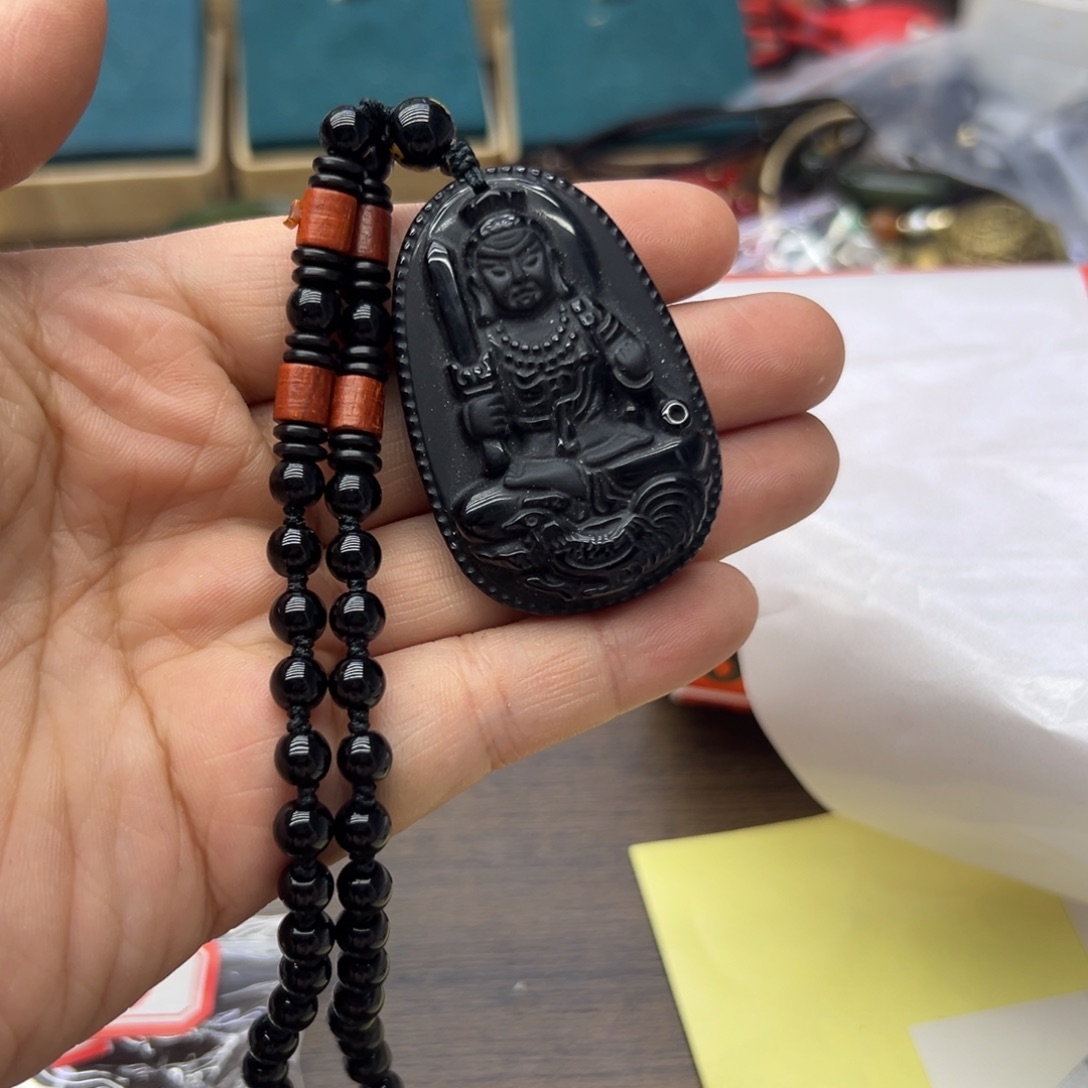 黑曜岩未镶嵌颈饰375