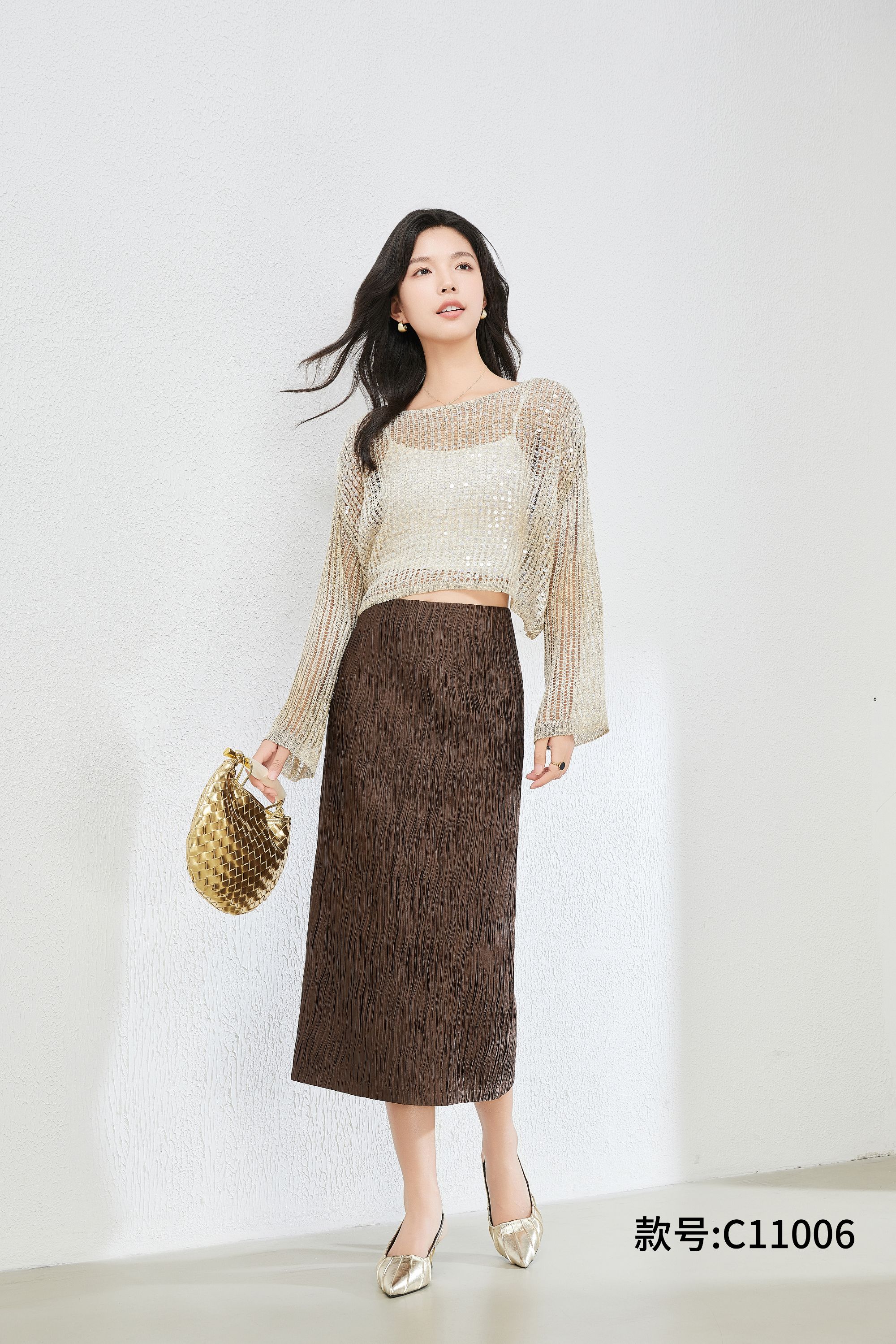  【YANGSHANG 】时尚百搭气质复古小众直筒裙 DH006U