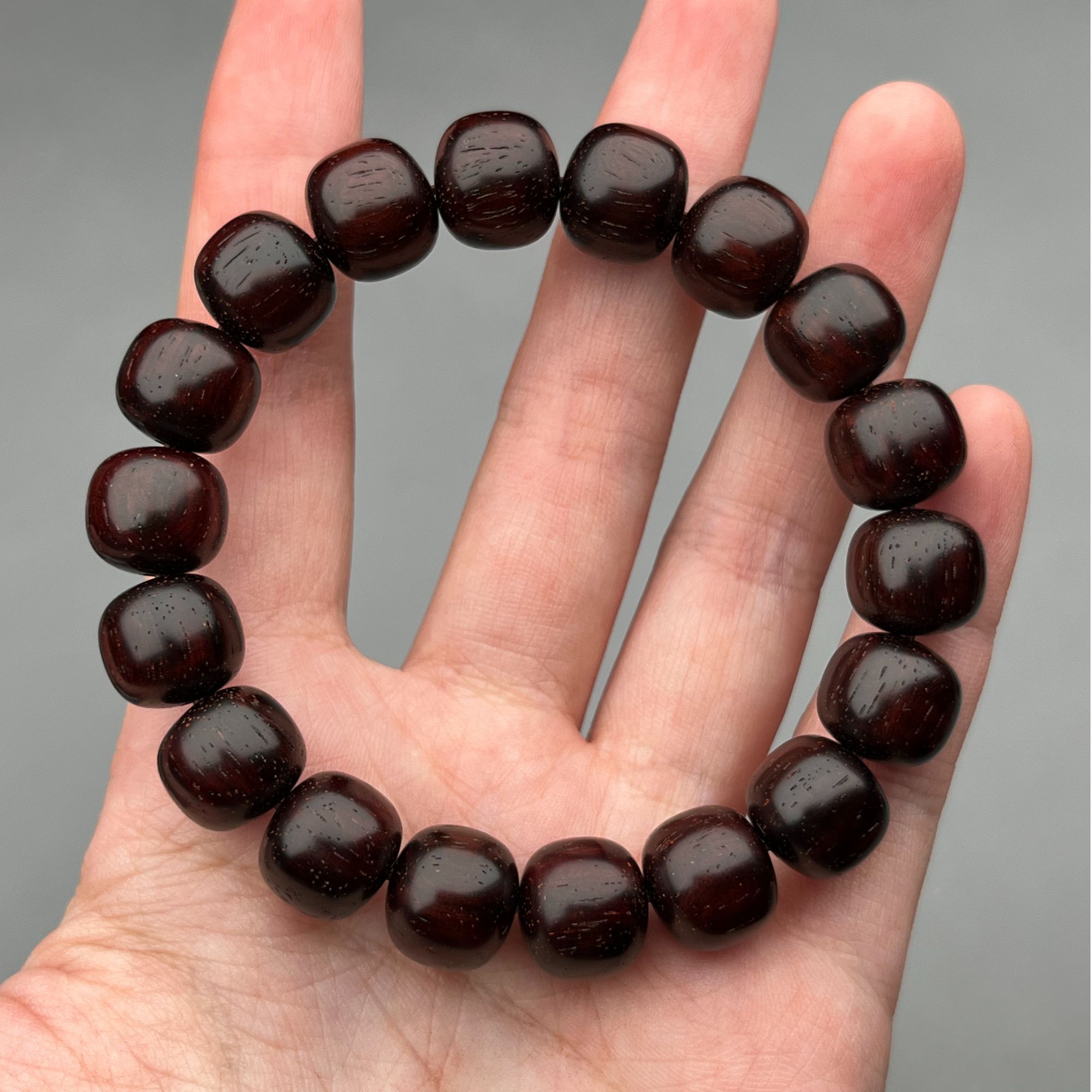 印度小叶紫檀琴料11*12老型手串二膘高油密天然无胶男女士佛珠