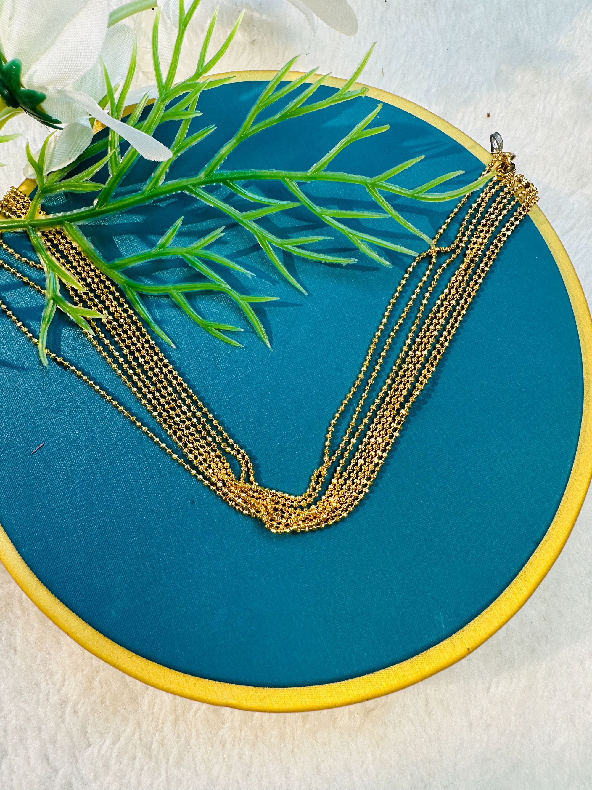 时尚百搭项链项圈 固定切面米珠项链  