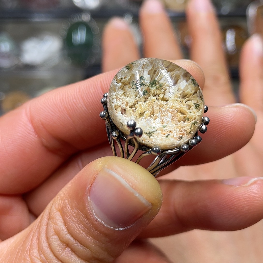 【闪购商品】水晶珠宝半成品银S925镶嵌戒指