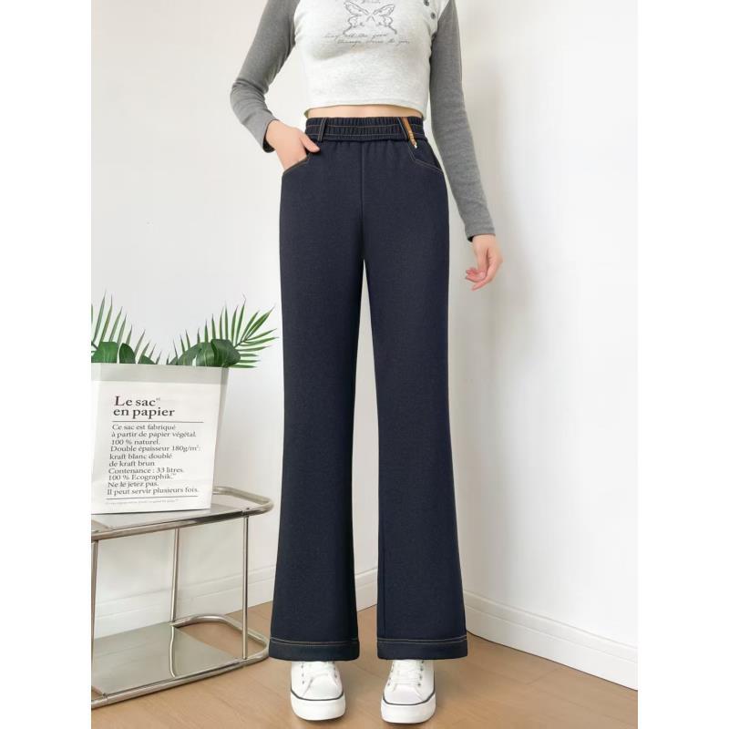 【6294】大漫甄选松紧腰加绒微喇牛仔裤XYH698-1