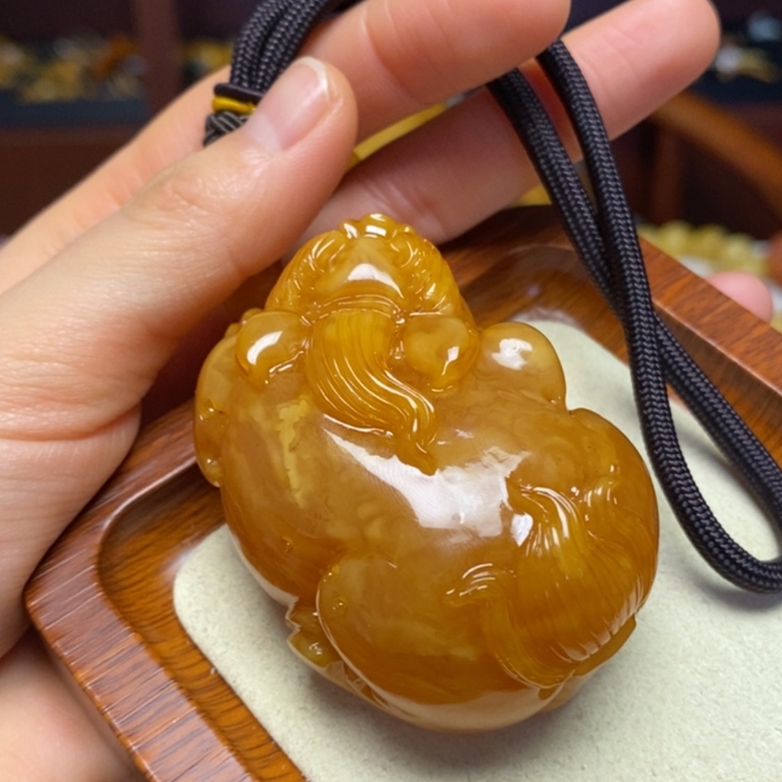 【闪购商品】蜜蜡颈饰未镶嵌项链手把件两用