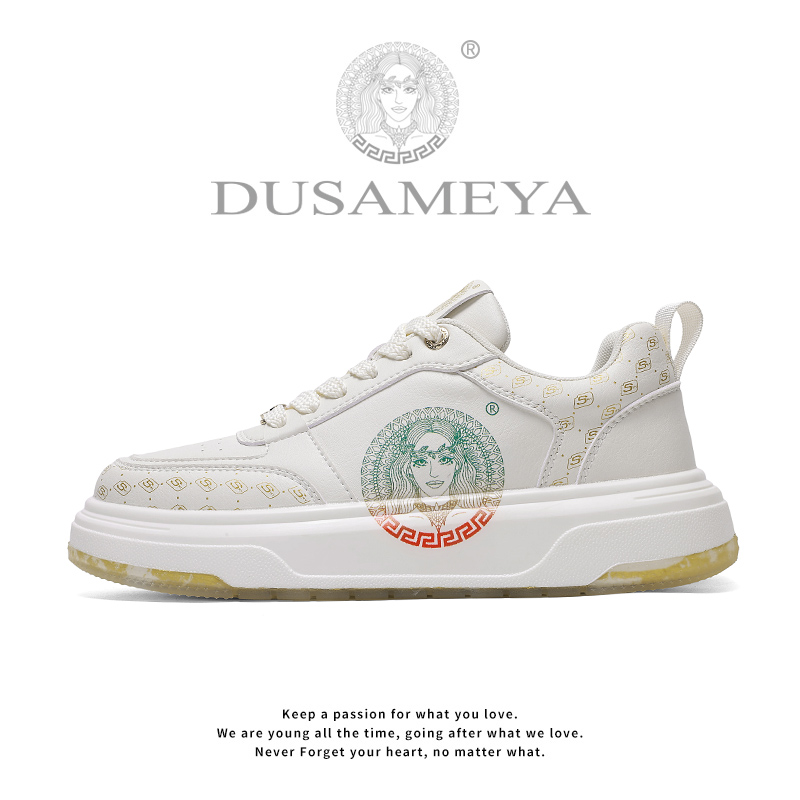 DUSAMEYA/杜莎米娅新款秋季透气增高鞋百搭男士港风休闲软底板鞋