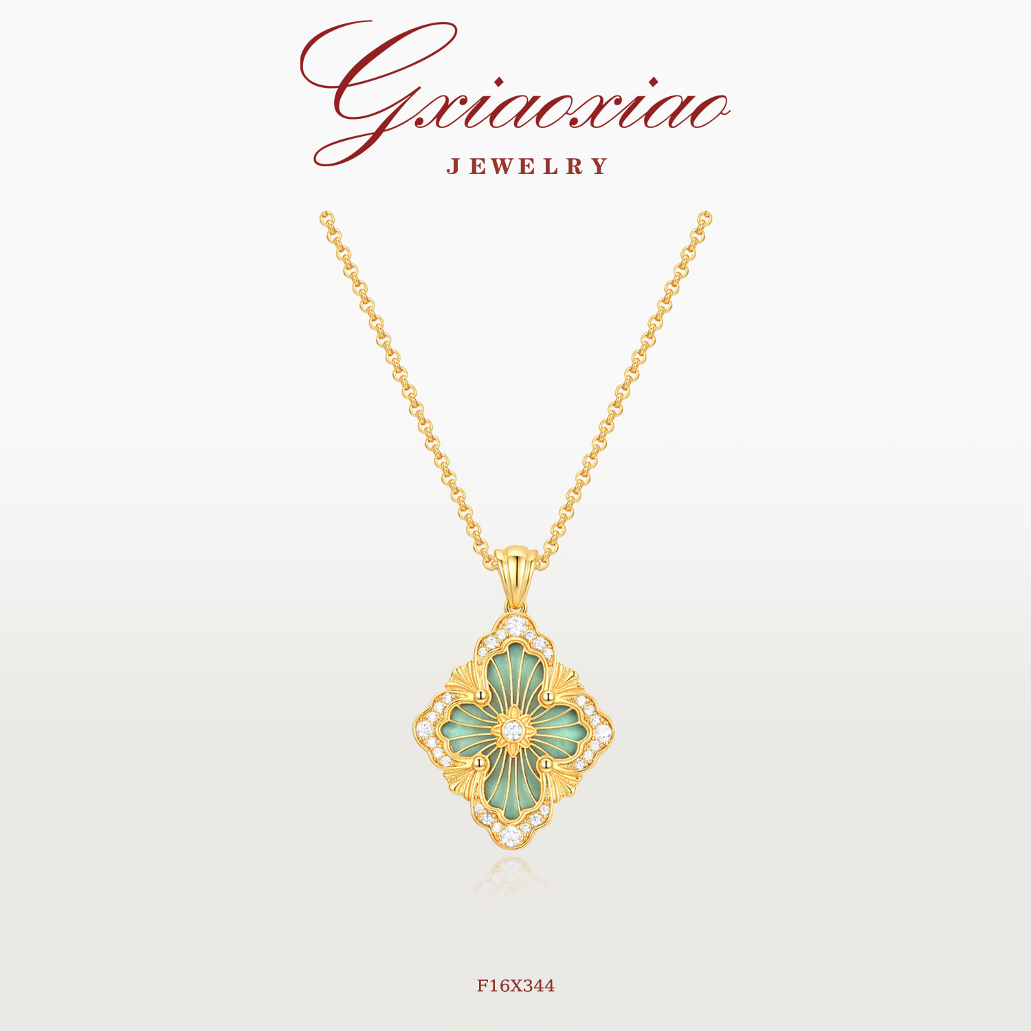 GXIAOXIAO 镀K金 法式高定歌剧系列项链 F16X344