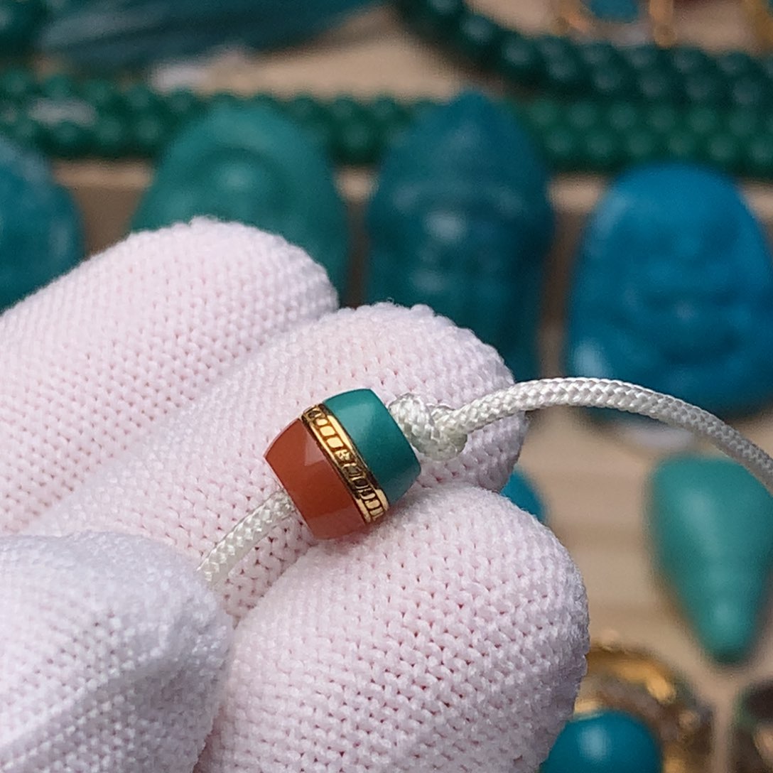 未镶嵌绿松石珠宝奇石7mm