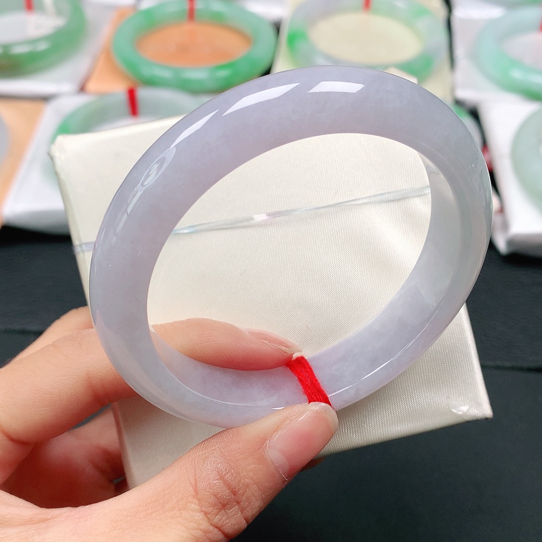 翡翠手镯未镶嵌天然翡翠手镯56