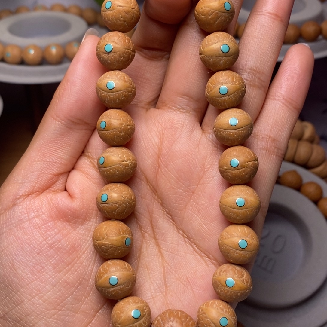 凤眼菩提吊坠手串