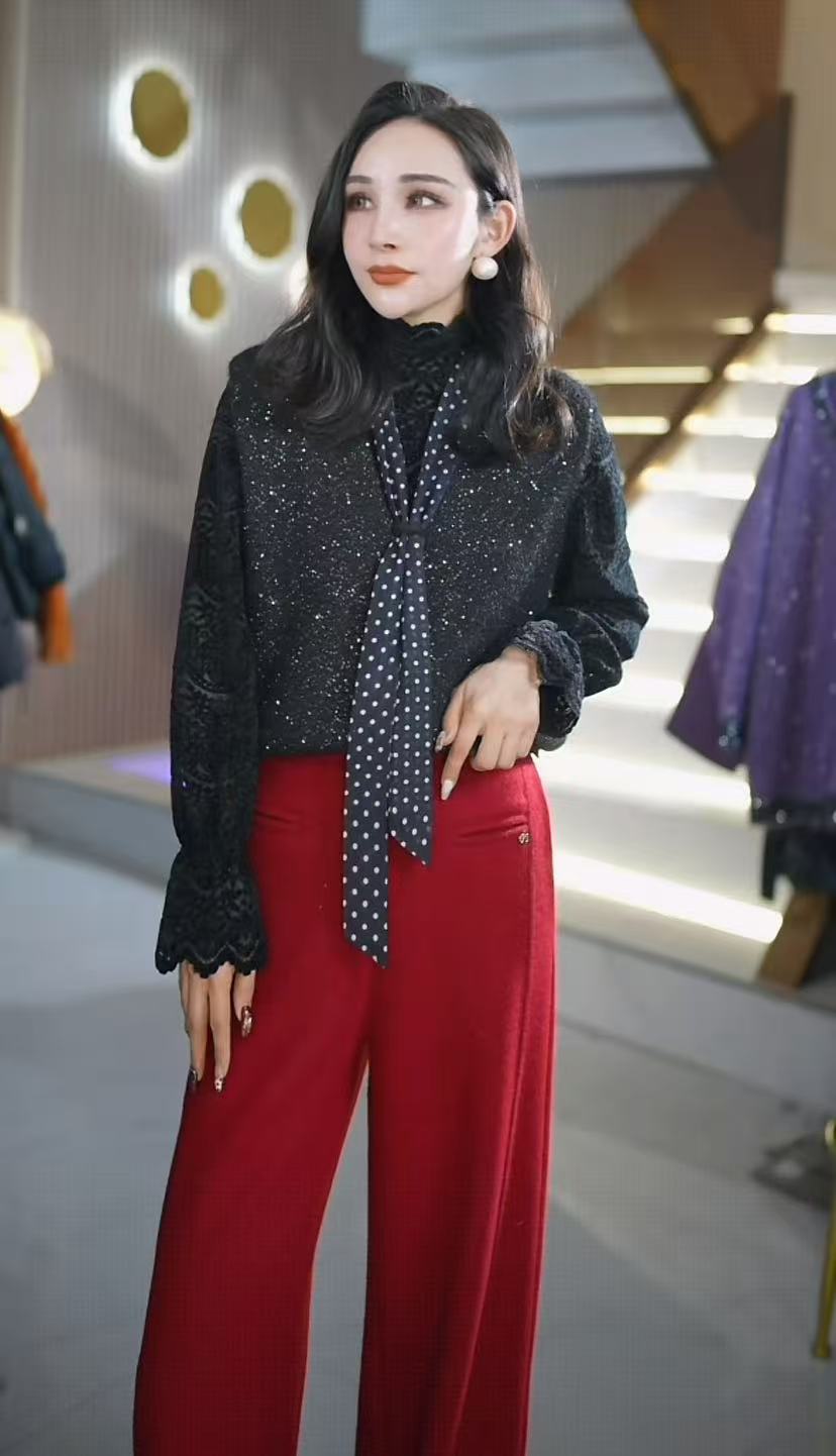 气质时尚显瘦无袖百搭亮片V领短款丝巾女士马甲68W78026982