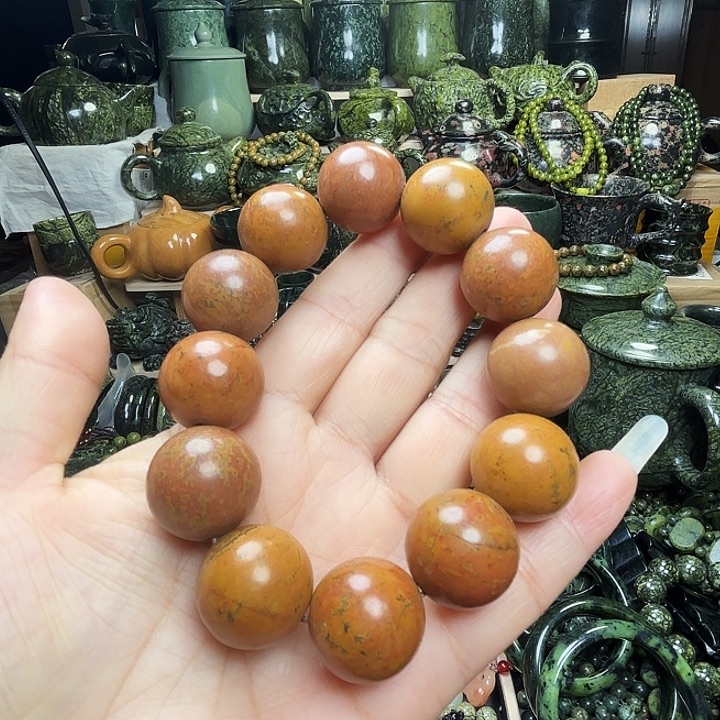 蛇纹石玉未镶嵌珠宝半成品砭石福利款2.0手串