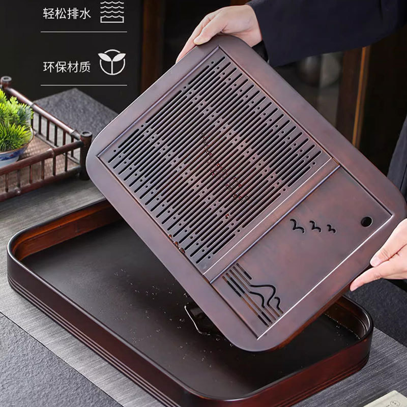 【茶海盛水】客厅茶几小型储水中式茶海沥水新中式茶室功夫茶道几类