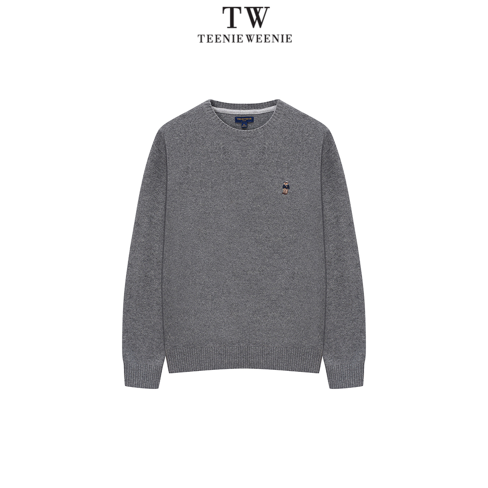 Teenie Weenie小熊男装日常舒适软糯保暖柔软刺绣毛衣TNKW25EC03S