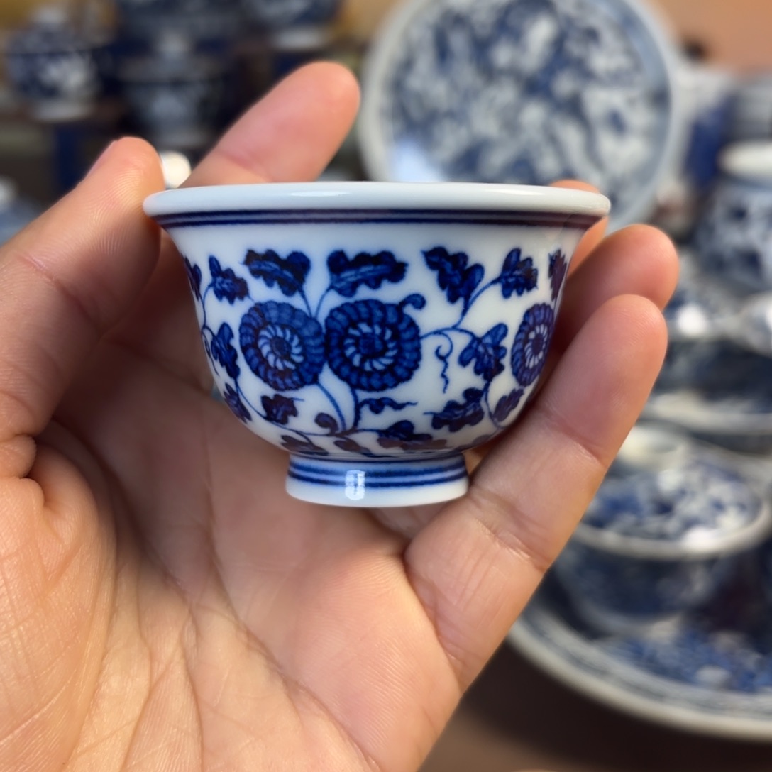 景德镇手工手绘茶具迷你压手