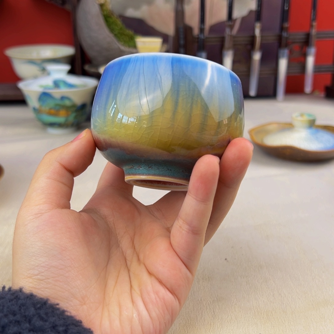 杯子纯手工柴烧主人杯