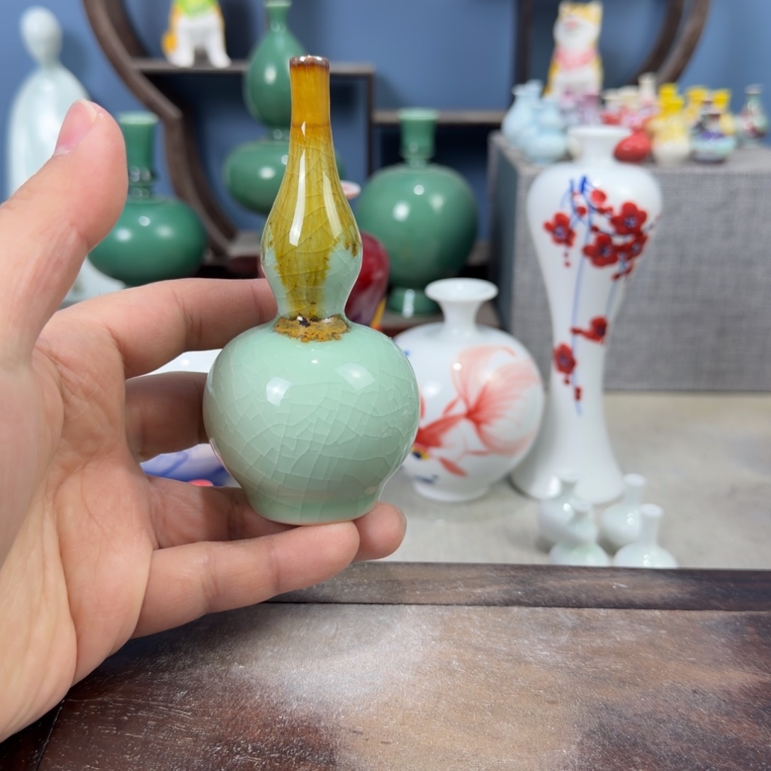 陶瓷手工小花器摆件