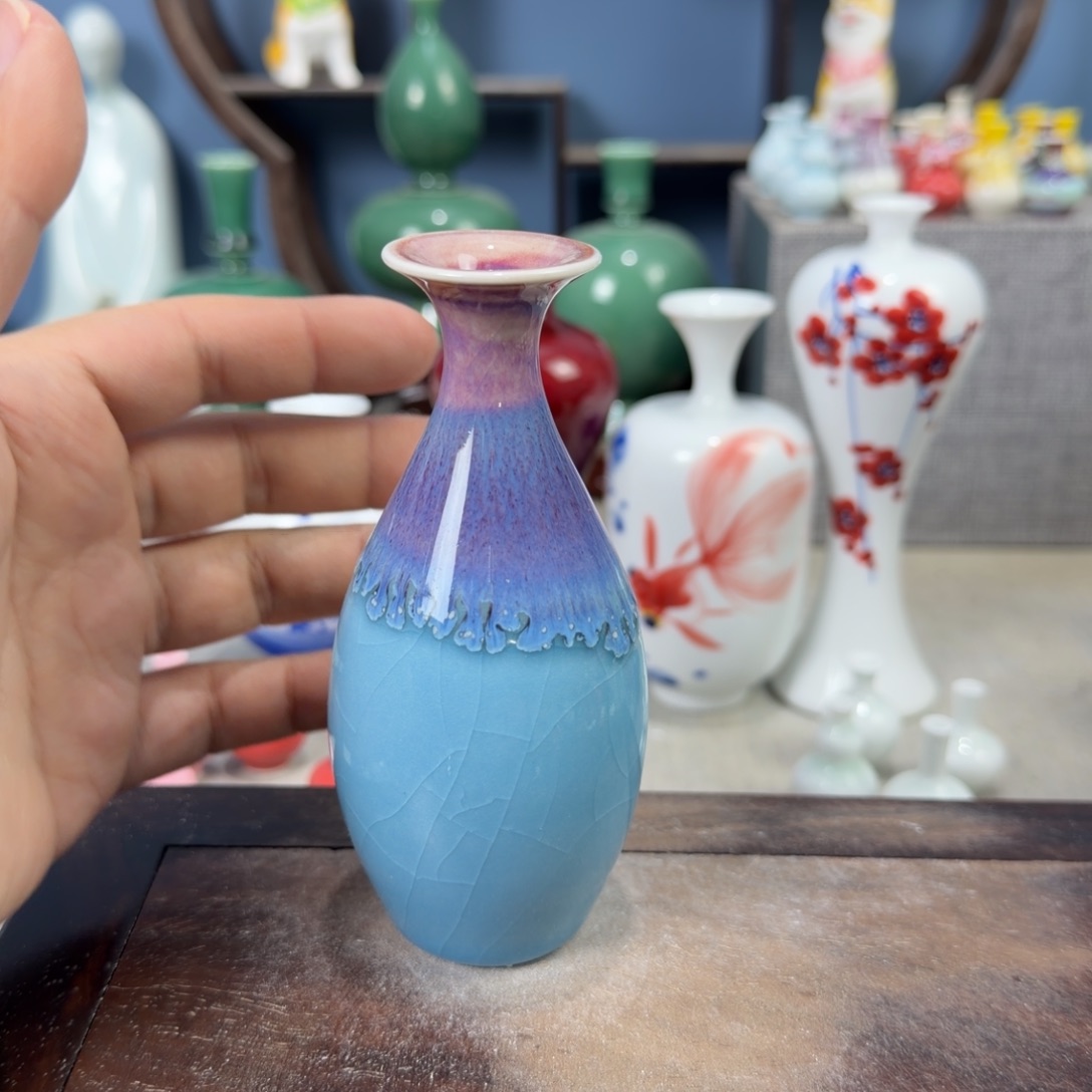 陶瓷手工小花器摆件