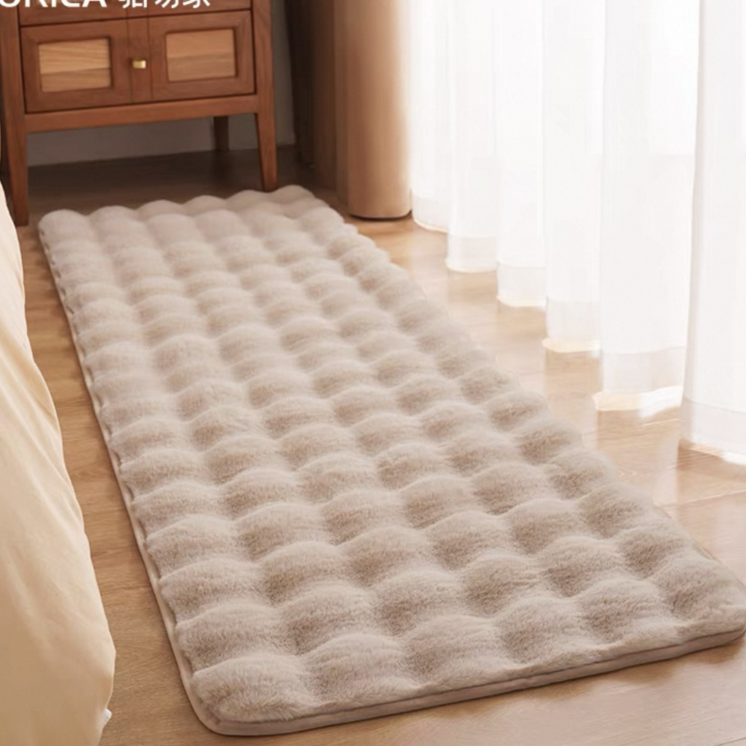 泡泡仿兔兔80*180cm奶咖色