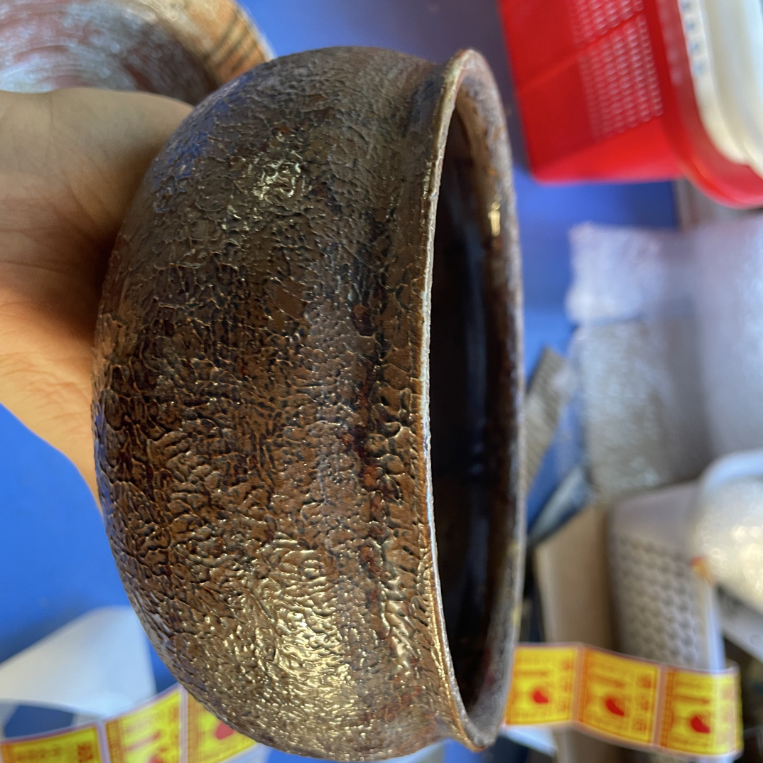 龟甲烧钵，可做建水，日本回流手做