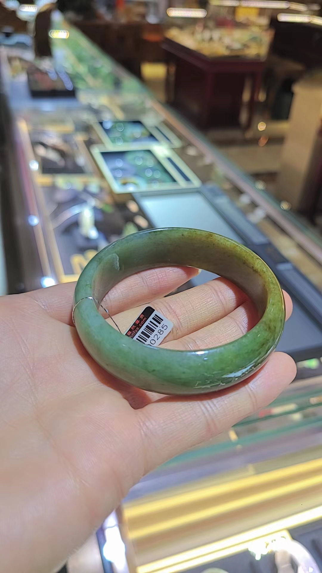 缅甸A货翡翠黄翡手镯1120