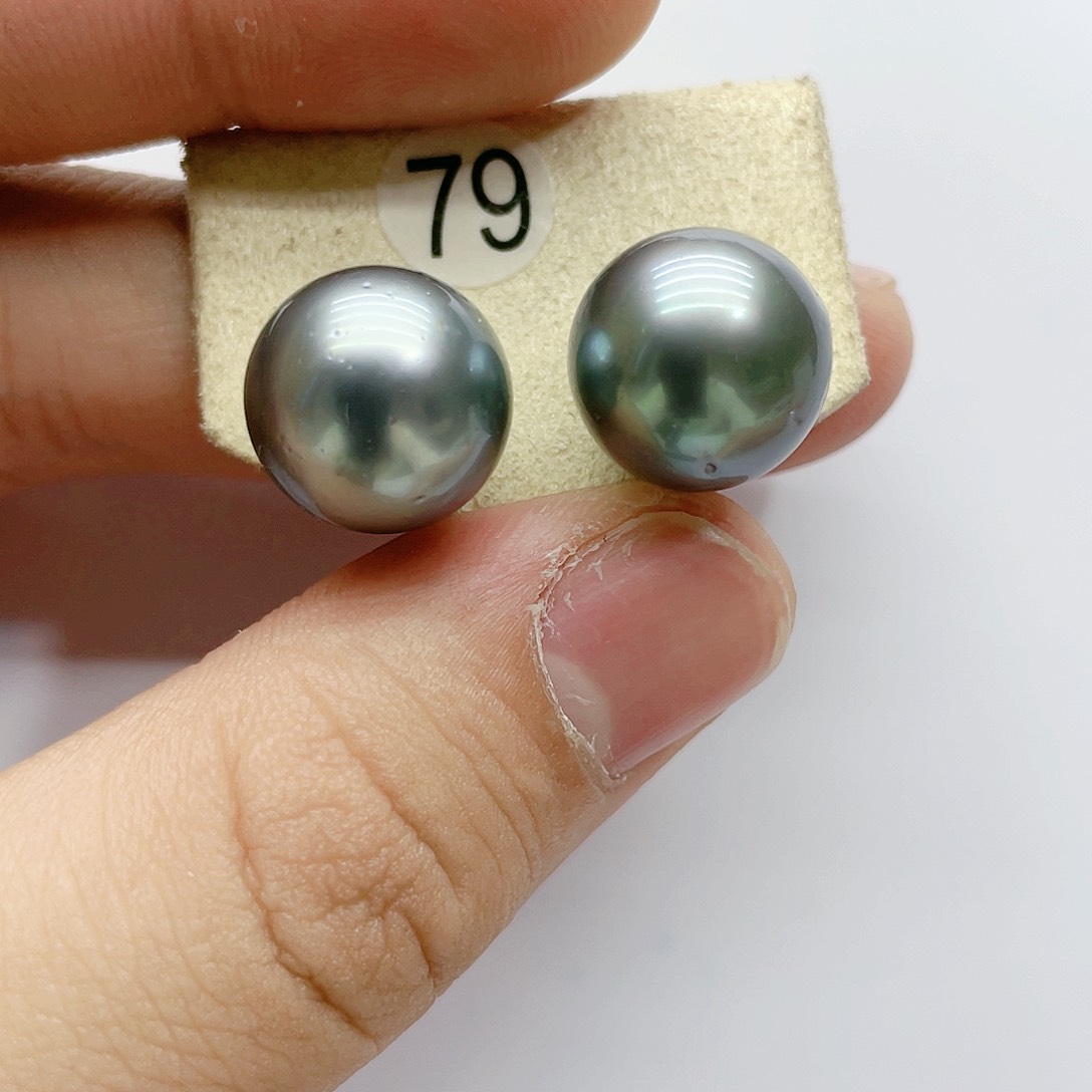 海水珍珠耳饰银S925镶嵌