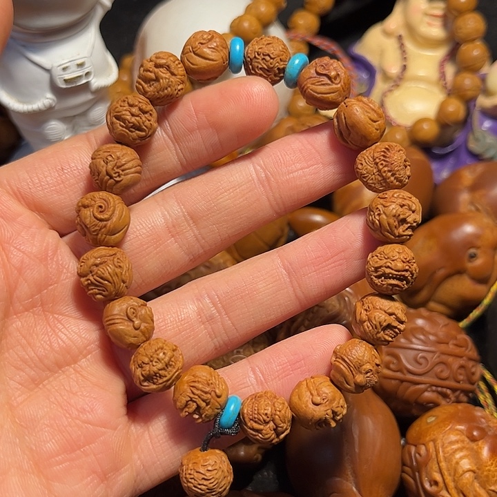 手串/手链橄榄核龙纹十二生肖恶僧