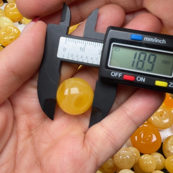 裸石蜜蜡未镶嵌蜜蜡圆珠