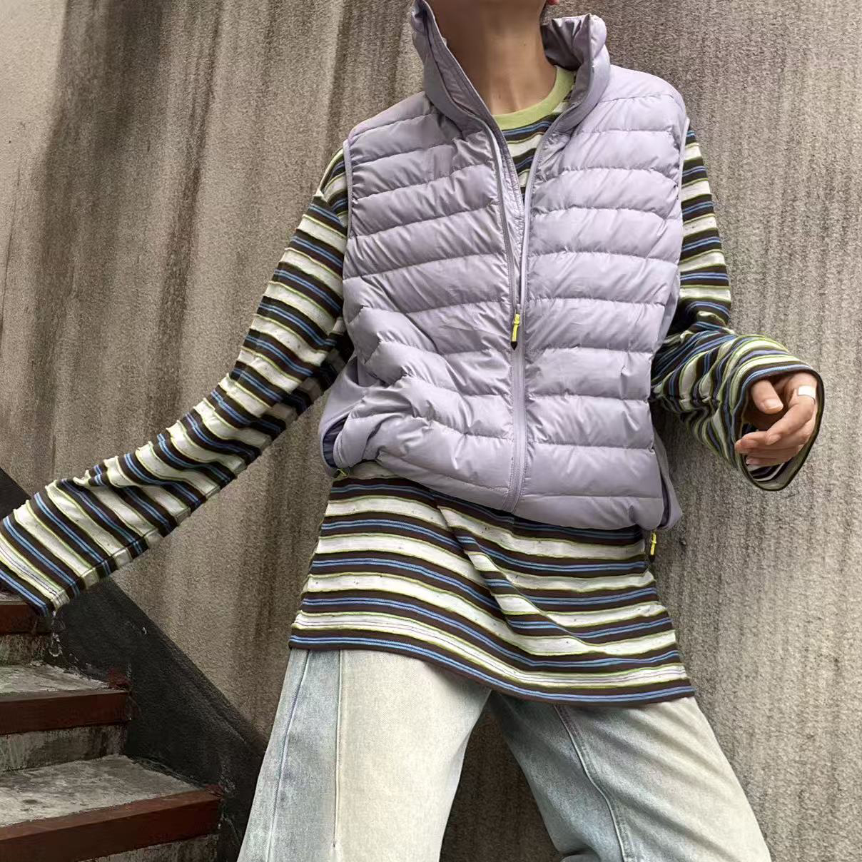 【竹外知时】男女同款.超轻排骨运动休闲马甲