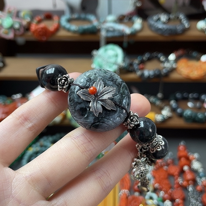 九***狐翡翠未镶嵌手链饰品