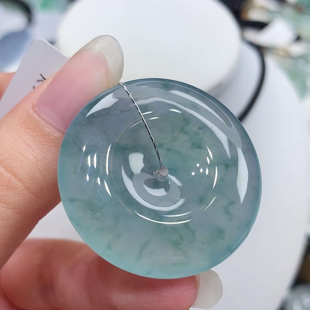 翡翠未镶嵌胸饰翡翠97，34.5/6