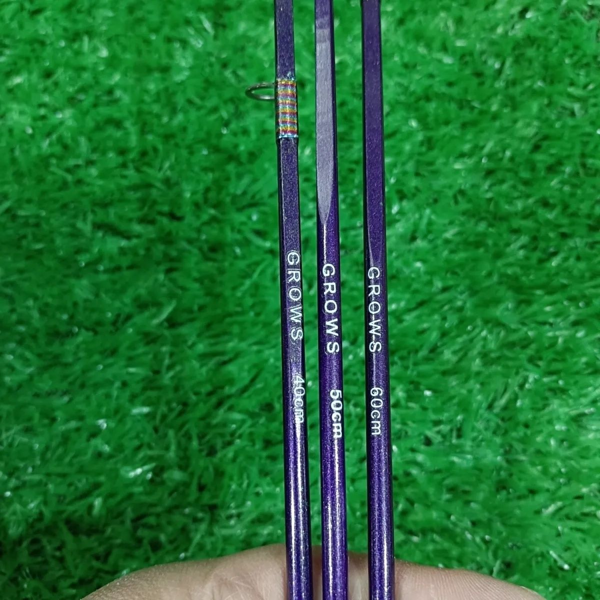 新款紫色炫彩冰钓竿梢钛合金大导环