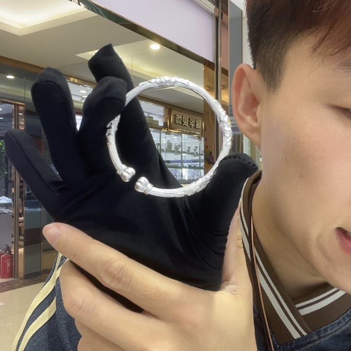 足银足银手镯足银