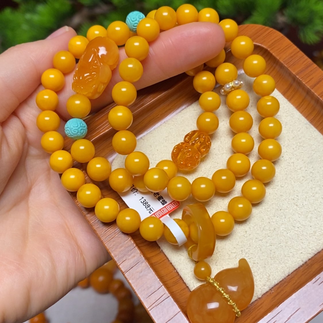 【闪购商品】未镶嵌蜜蜡手链手串