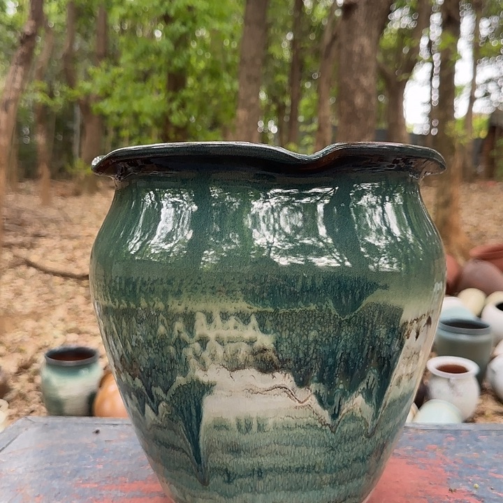 紫砂花盆高 25口24.5