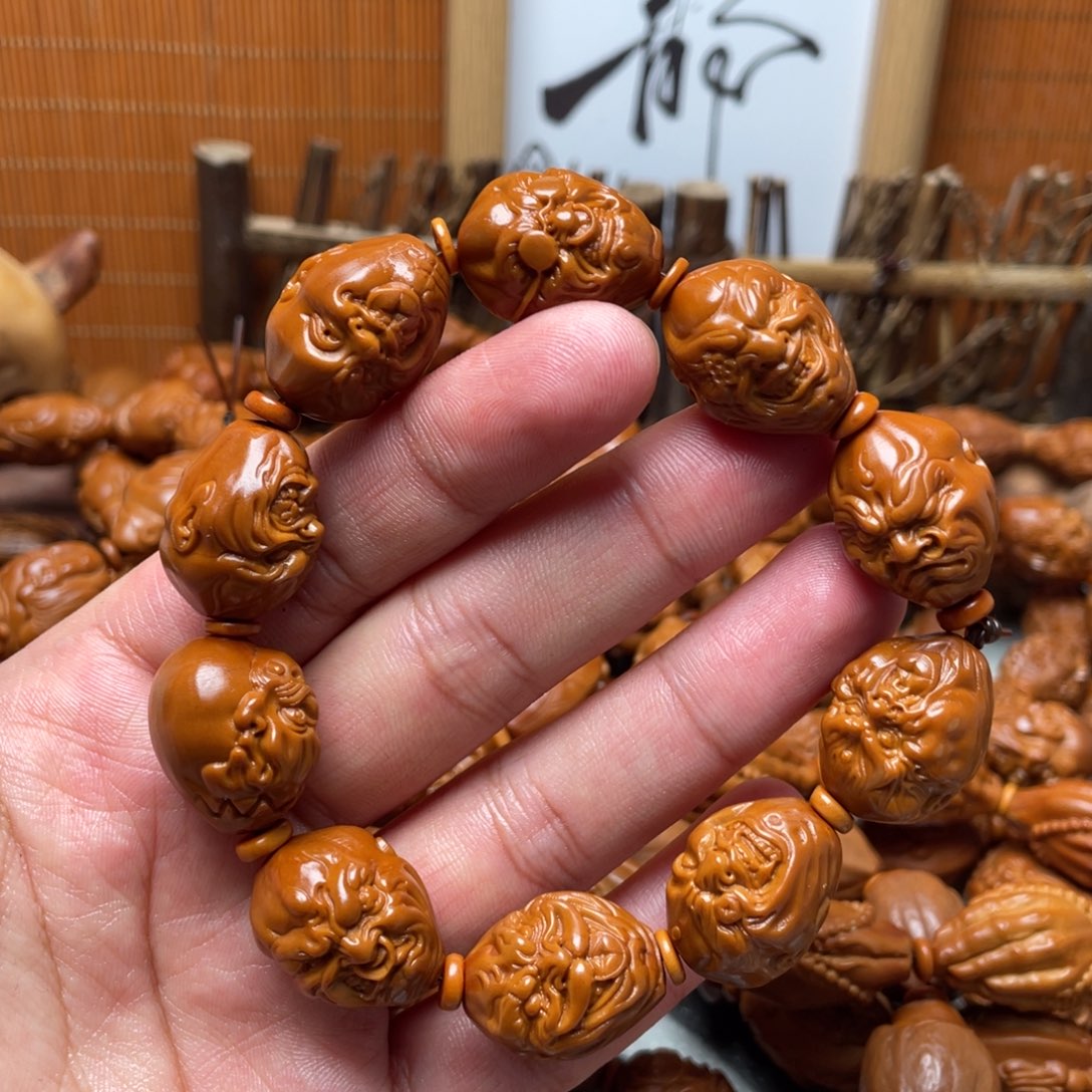 橄榄核手串/手链橄榄核雕刻工艺品宇