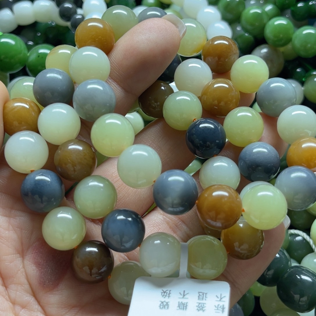 和田玉手链未镶嵌多样性，拍一发一