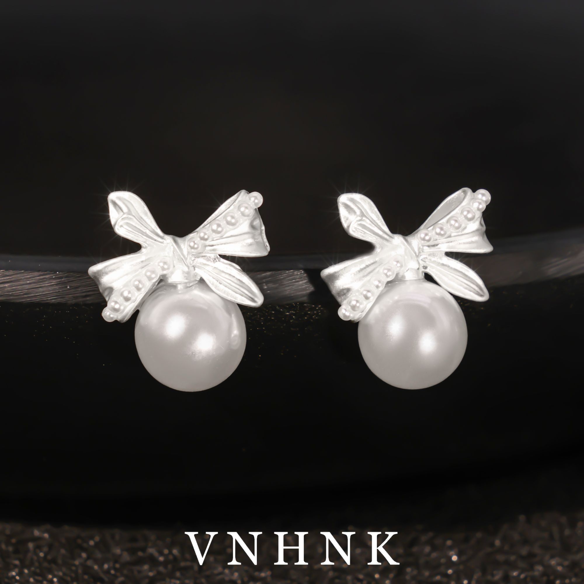 铜合金耳饰 美可儿  F506  白色（10mm）时尚气质耳环