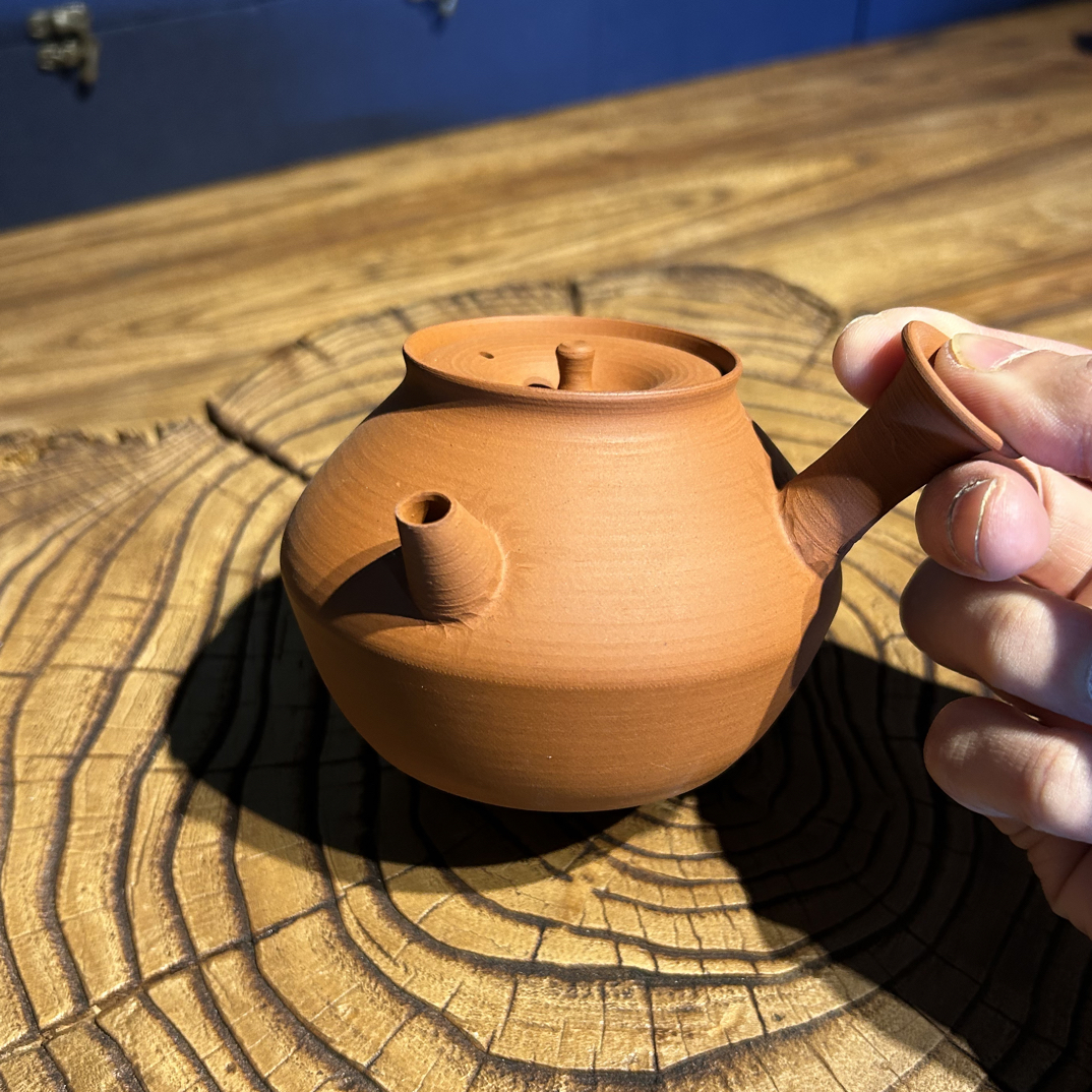 全手工红泥侧把砂铫容量400cc