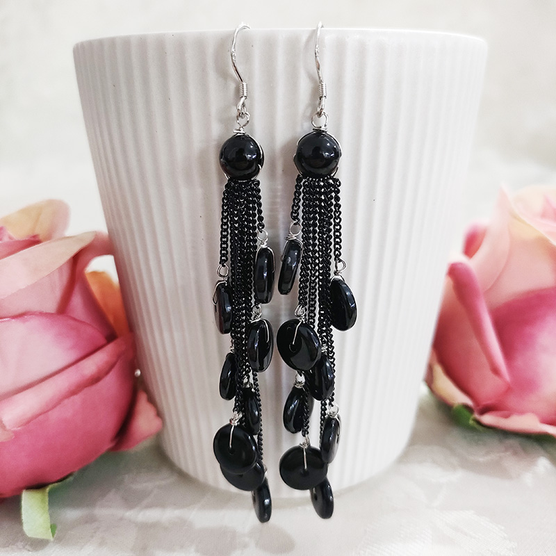 铜合金耳饰 民族风气质手工平安扣流苏耳环1887